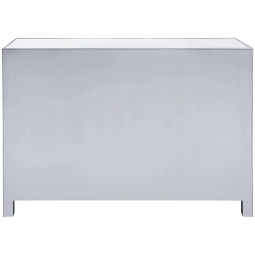 Elegant Decor Reflexion 6 Drawer 48" Mirrored Dresser in Antique Silver - Picture 7 of 12