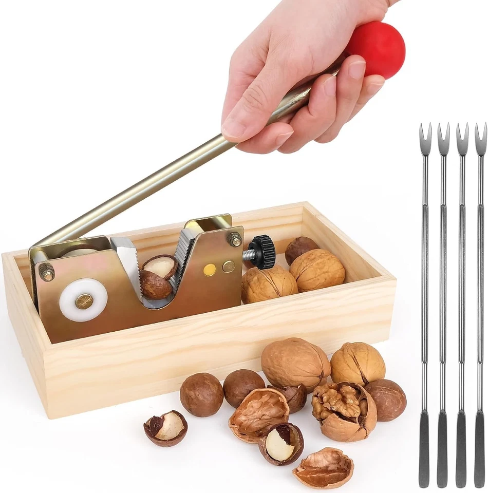 Durable Adjustable Nut Cracker with Rust-Resistant Finish & Picks - 9.84 in - Image 3 of 4