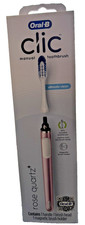 Oral-B Clic Manual Toothbrush - W/ Magnetic Brush Holder - Rose Quartz NEW 