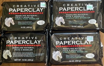 Creative Paperclay Modeling Material 4lb Lot of 4 1lb Blocks Air Dry Paper Clay