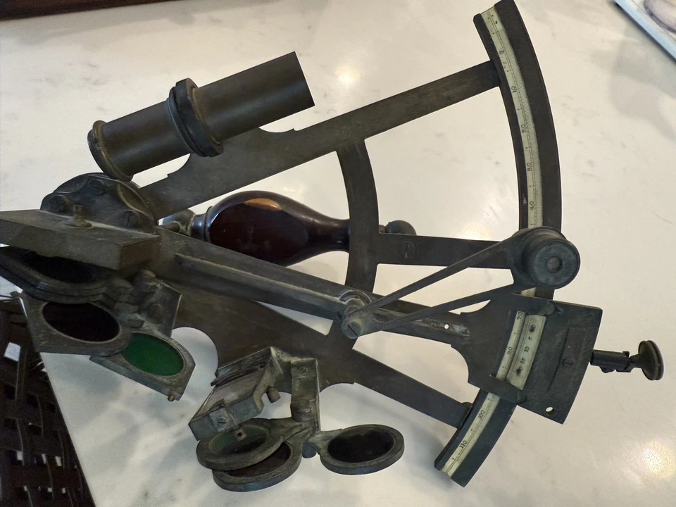 1800s Cased Sextant Michael Rupp & Co Original  - Image 4 of 4