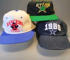 Dallas Sports Retro 3Pk Lot Ball Caps One Siz...