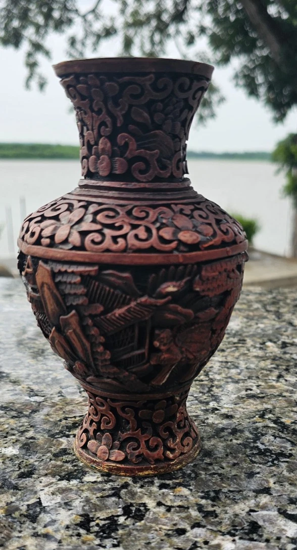 中国雕漆花瓶| eBay