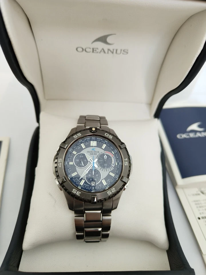Casio Oceanus OCW-P500TDJ-1A2JF Titanium Men's Watch World Time Mens Watch Solar — 第 2/4 张图片