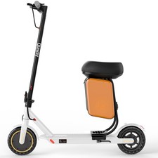 Qlaway Electric Scooter w/ Seat, 350W Motor, 19Mph, 22-Mile Range, Foldable