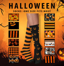 Halloween Unisex Crew Socks 1 - Premium Quality Pumpkin Orange Footwear Gift