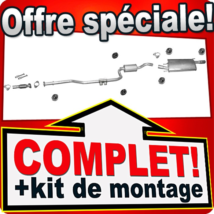 Pot d'échappement Ford Puma 1.4i 90CH avec tuyau silencieux pour moteur essence 16V