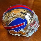Josh Allen Signed Autographed Chrome Mini Helmet Beckett COA Bills - Damage