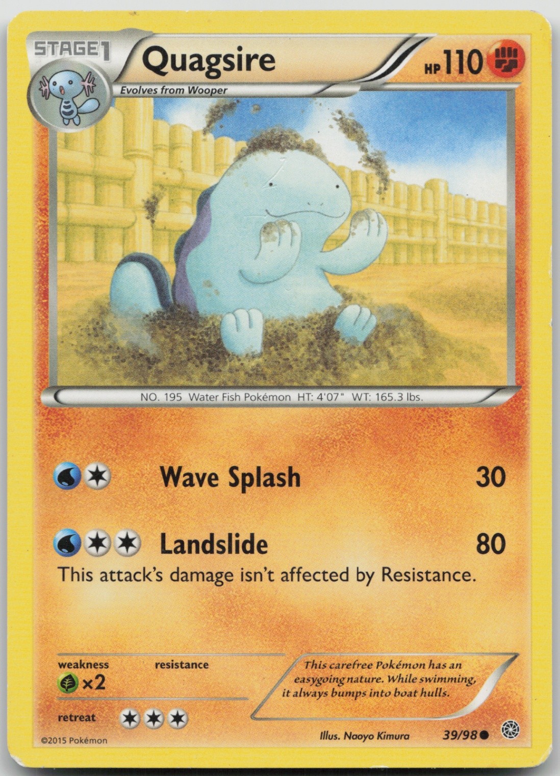 Quagsire 39/98 Common XY - Ancient Origins LP Normal