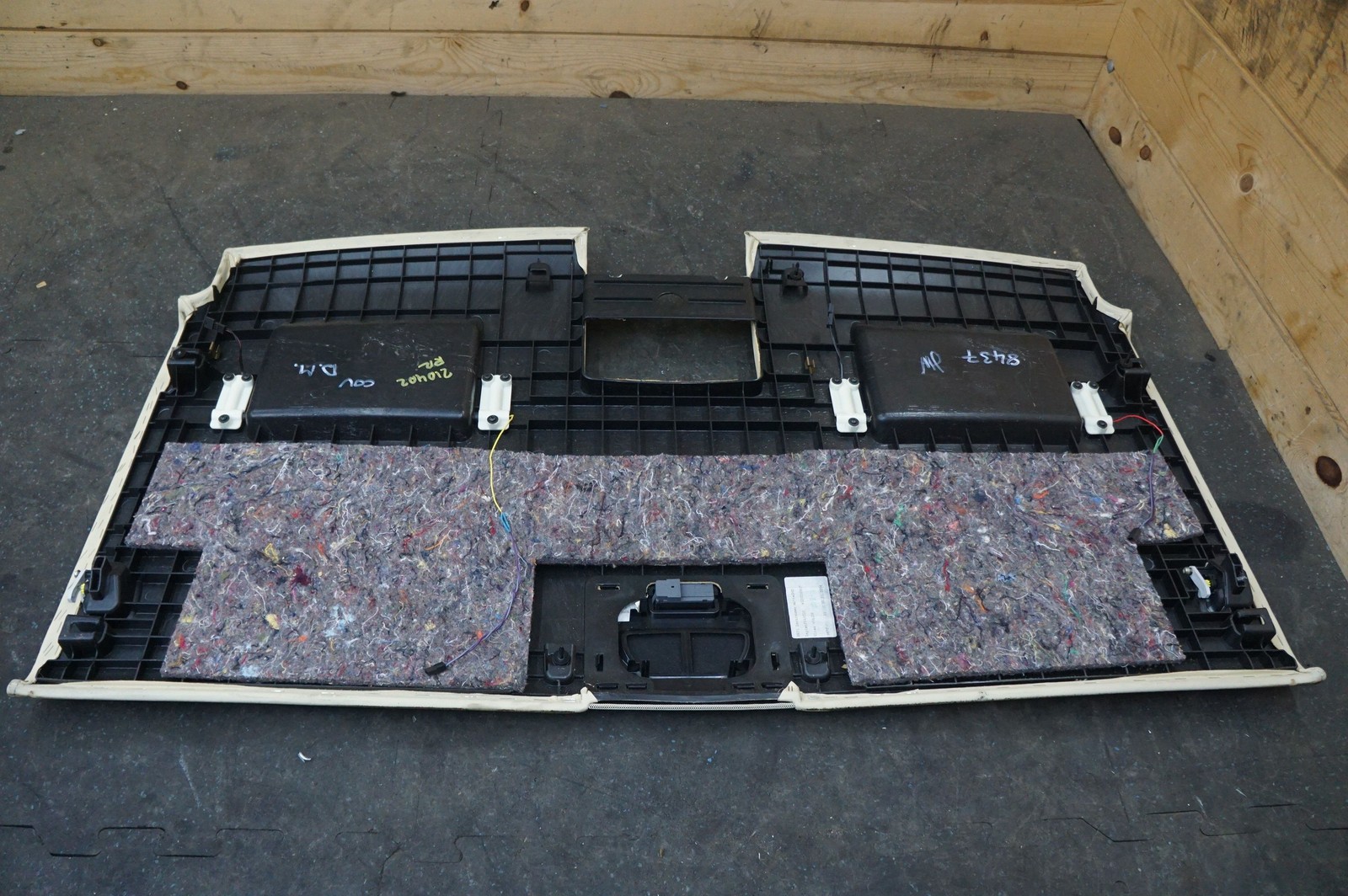 Center Headliner W/ Mirror Tan Leather OEM 51447149657 Rolls Royce Phantom 03-17