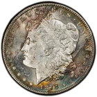 1878-S PCGS MS63 Morgan Dollar w/ Explosive Rainbow Tape Toning & Strong Luster