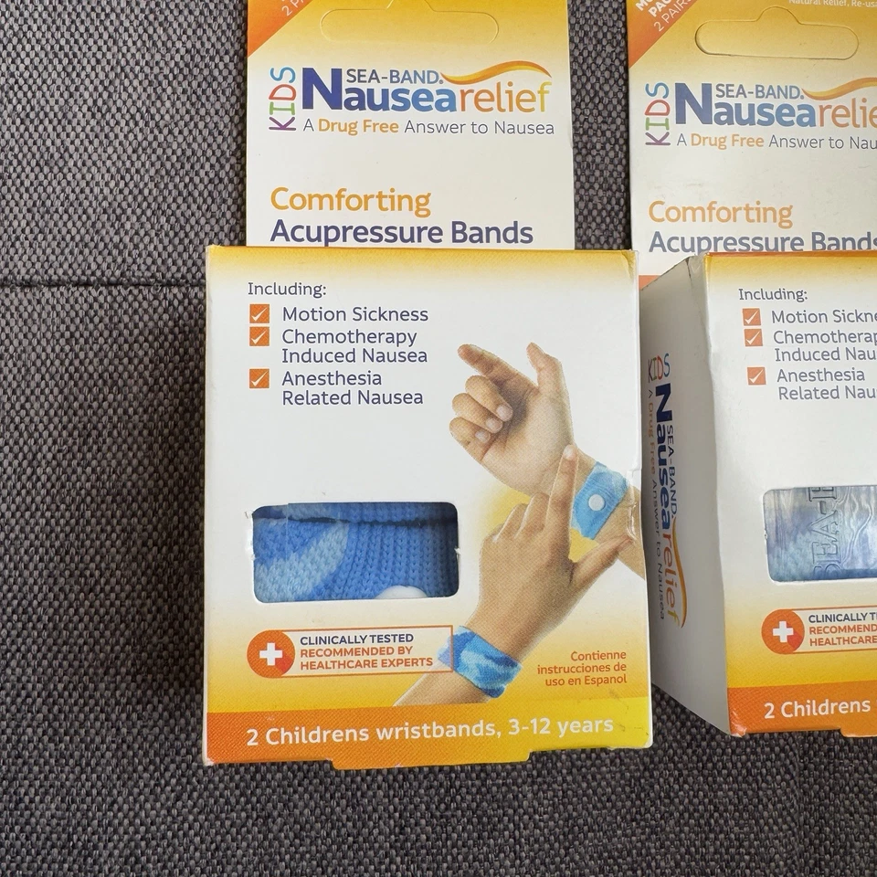 Pulseiras de acupressão SEA-BAND Kids movimento doença, 2 peças - Lote de 2 - Imagem 2 de 4