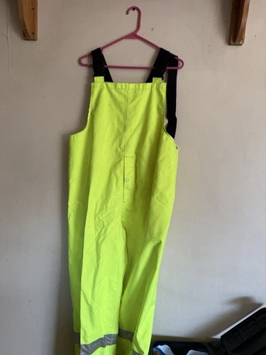 Icon premium ANSI compliant breathable high visibility overalls Yellow Green 2XL - product listing photo