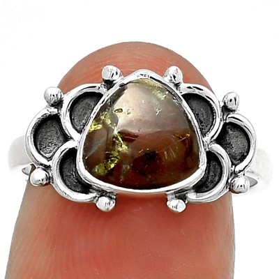 Dragon Blood Stone - South Africa 925 Sterling Silver Ring s.7.5 Jewelry R-1104