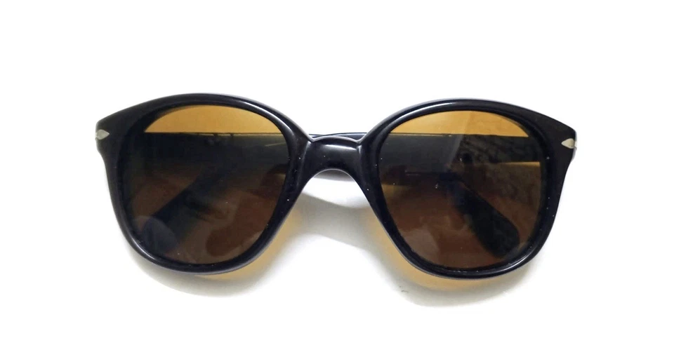 Persol Ratti Solecchio rare thick round Black sunglasses made & Case - Image 2 of 4