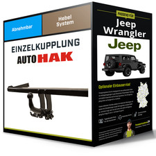 Abnehmbare Anhängerkupplung für JEEP Wrangler 06.2006-08.2018 Typ JK Auto Hak