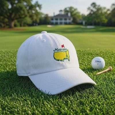2026 Masters Golf Hat Augusta National Green White Adjustable Cap