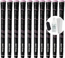 Golf Pride CP2 Wrap Undersize Black & Pink Grips Plus4 - Set of 10 with Grip Kit