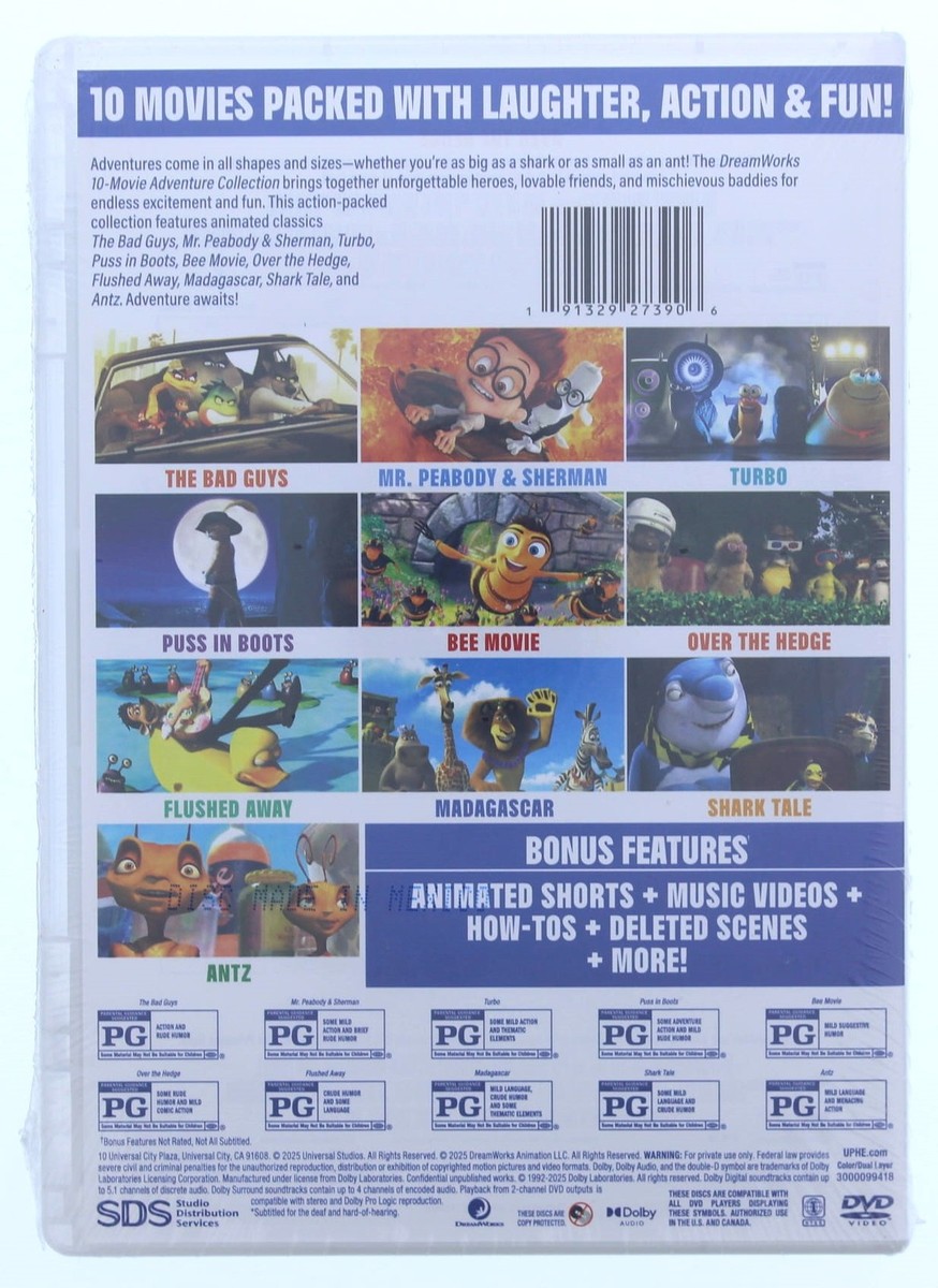 DreamWorks 10-Movie Adventure Collection DVD | eBay