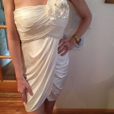 NWT BCBG MAXAZRIA Ivory BodyCon Cocktail Mini Dress Size S