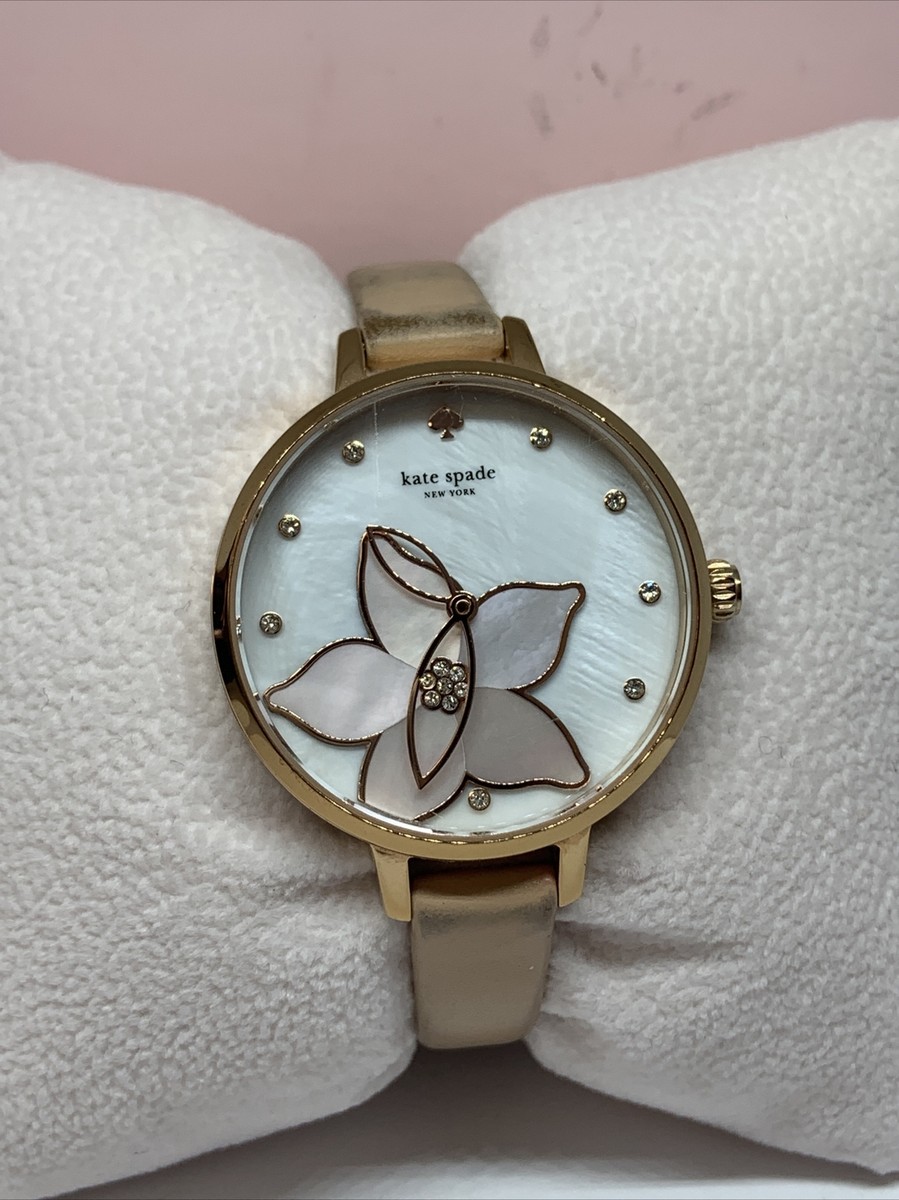 Kate Spade NY Women's Metro Vachetta Leather Strap Watch