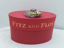 FRITZ AND FLOYD GLASS MENAGERIE MANHATTAN HAT 43/514 BOXED BLOWN SCULPTURE