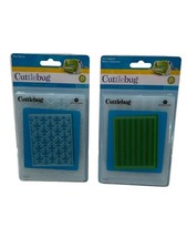 New Cuttlebug Provocraft Embossing Folders Lot of 2 Herringbone Fleur De Lis