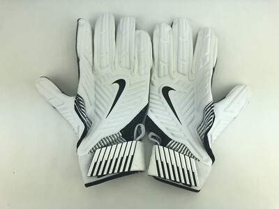 Nike D-Tack 5.0 Football Gloves Padded Lineman Pro NFL White Mens