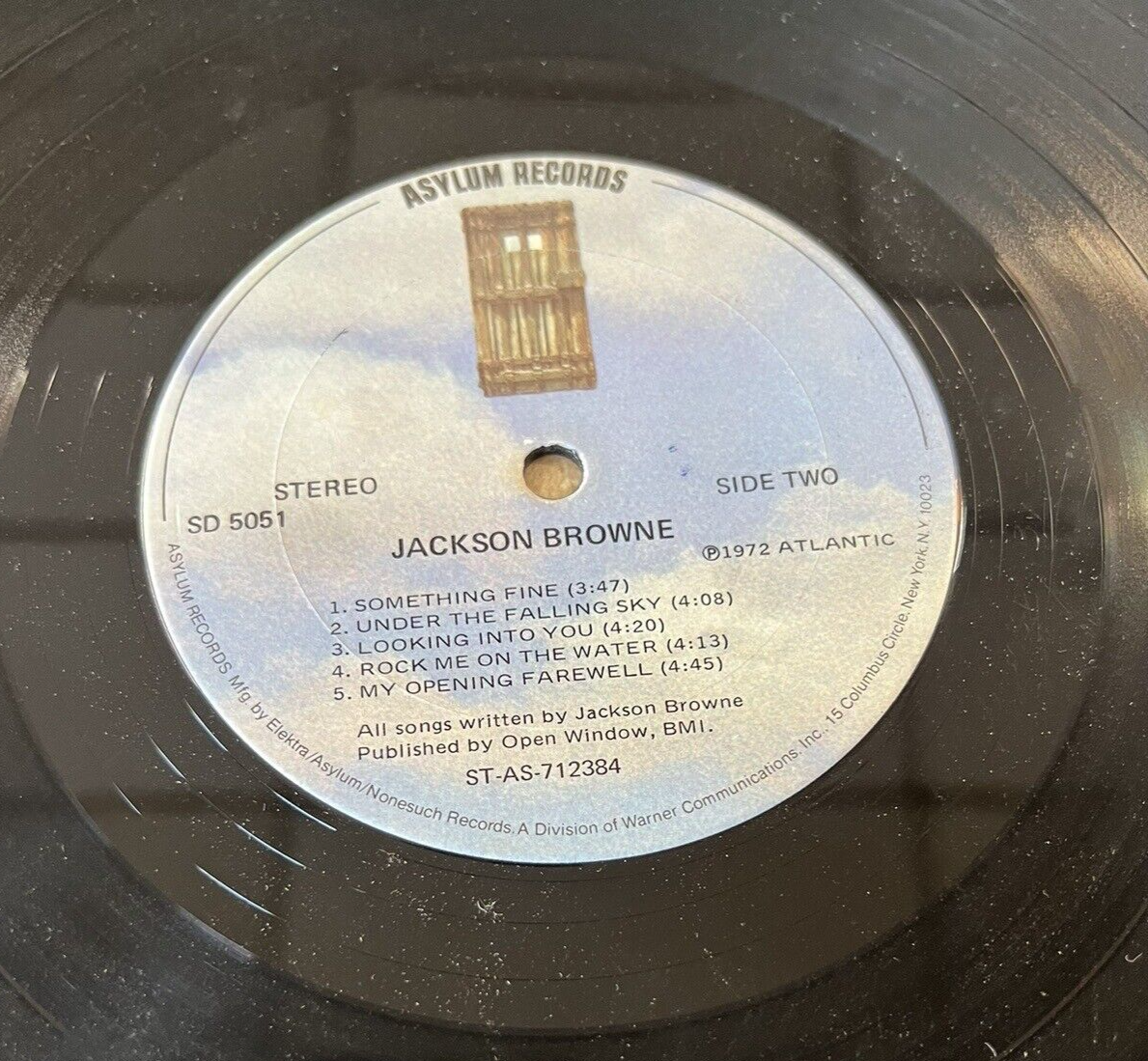 JACKSON BROWNE SATURATE BEFORE USING 33 RPM. LP ASYLUM ST-AS