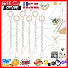 Handmade 6 Pack Macrame Plant Hanger Extenders - Perfect for Stylish Displays