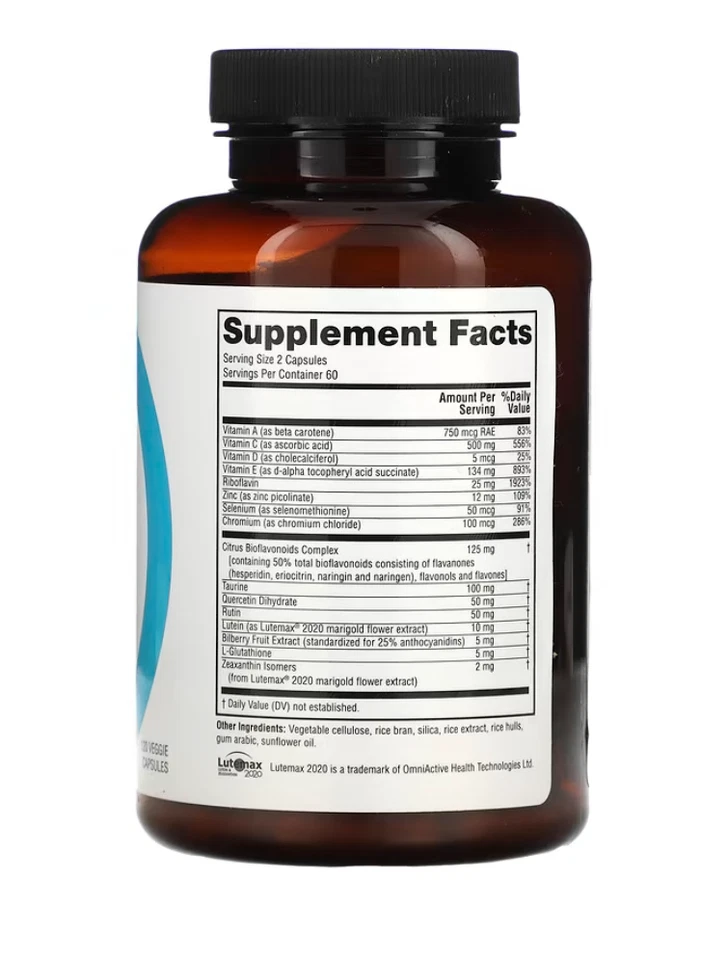 Twinlab Ocuguard Plus (con luteína y zeaxantina) 120 cápsulas vegetales frescas Foto 2 de 2