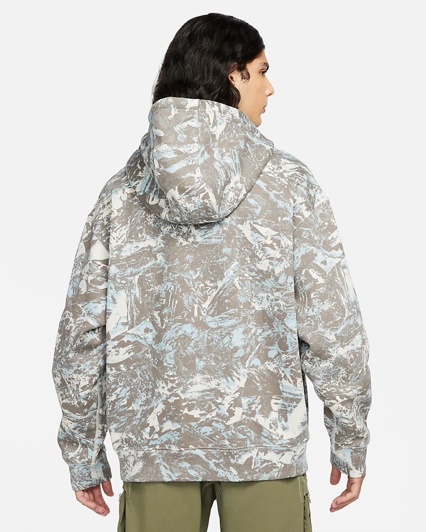 New Nike ACG Therma-Fit Heavyweight All Over Camo Print Hoodie Light-Bone  Mens S