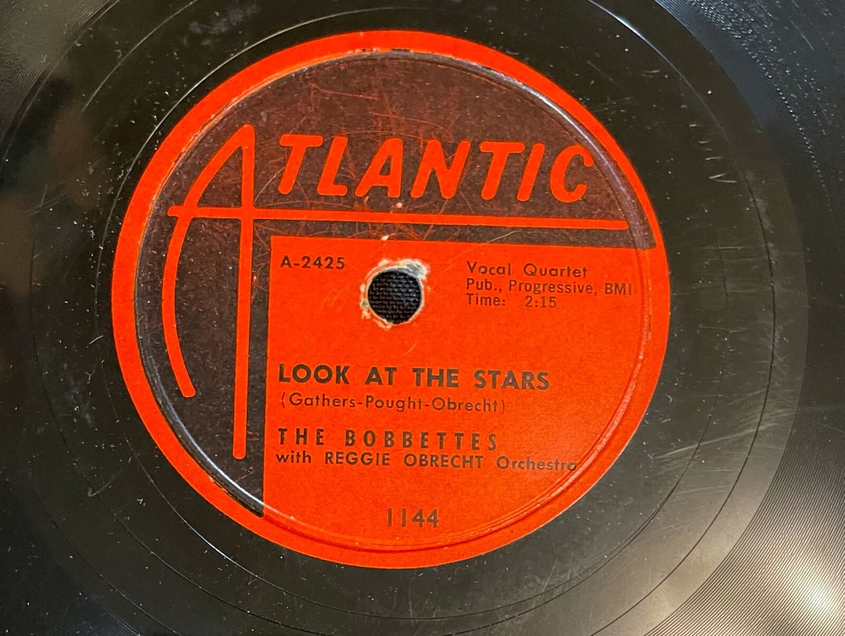 78rpm The BOBBETTES Mr. Lee / Look At The Stars 1957 Atlantic 1144 plays VG+