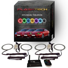 Rgb Multi Color Led Halo Kit With Wifi App For 05-06 Hyundai Tiburon Headlights Rgb Multi Color Led Halo Kit With Wifi App For 05-06 Hyundai Tiburon Headlights