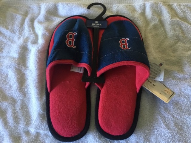 boston red sox mens slippers