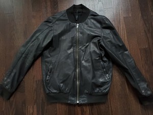doma leather bomber jacket