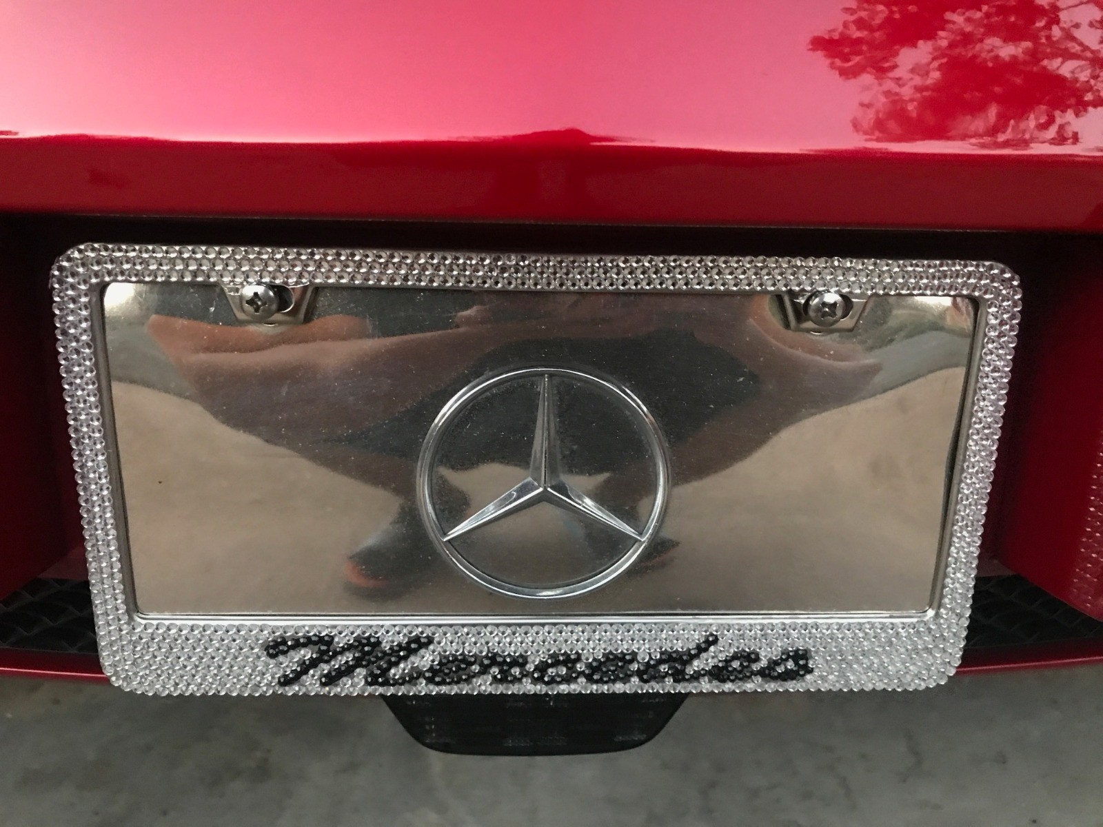 Mercedes SLS Diamond Rhinestone Metal License Plate Frame Bling Bling