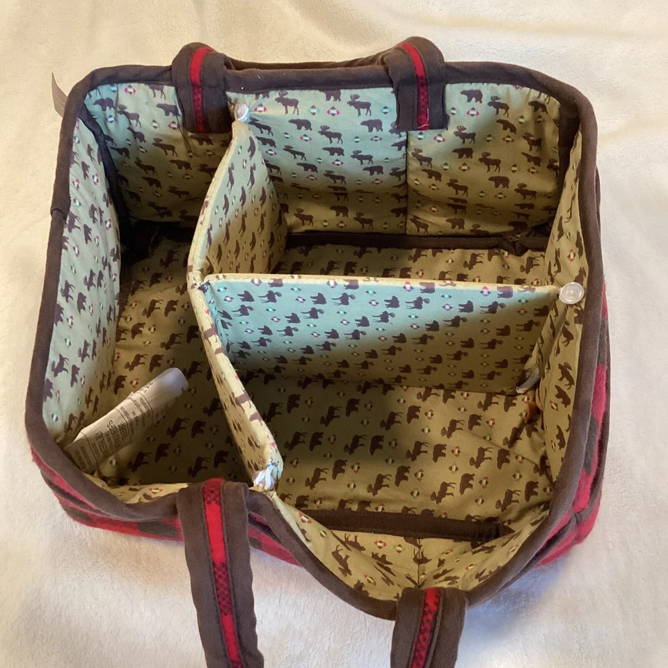 Trend Lab Caddy Checkered Camping Picnic Outdoors Dining Cottage Core Farmhouse - Image 3 of 4