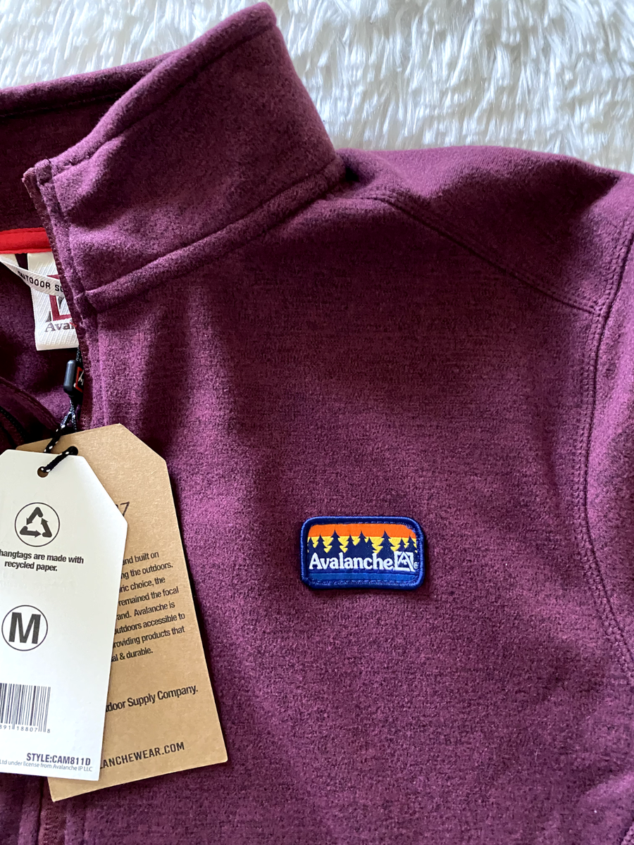 その他 BAK NWT Avalanche Men's Full Zip Fleece Jacket Burgundy Size Medium