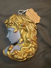 large Gold Soy Wax Medusa Head Candle 