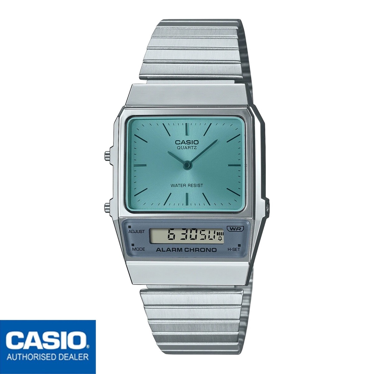 Reloj Casio Reloj Digital Turquesa Casio Vintage Esfera Azul
