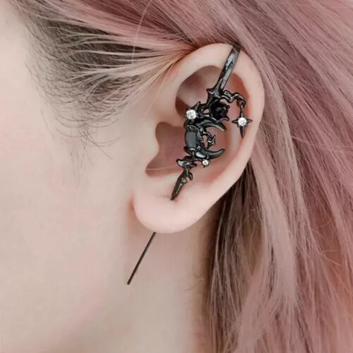 Myth Of The Moon Ear Hook Needle Piercing Earring Fashion Ear Accessories Gift - Picture 3 of 5