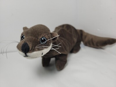 Vintage 19'' Long Brown Otter Sea River Stuffed Plush Animal Roy by BJ Toy CO EUC