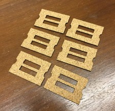 6 Cork Gaskets for Early Ampico A Player Piano Unit Valves, New