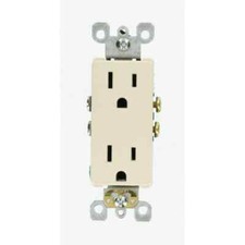 Leviton Decora 15 Amp Residential Grade Self Grounding Duplex Outlet R56-5325-TS