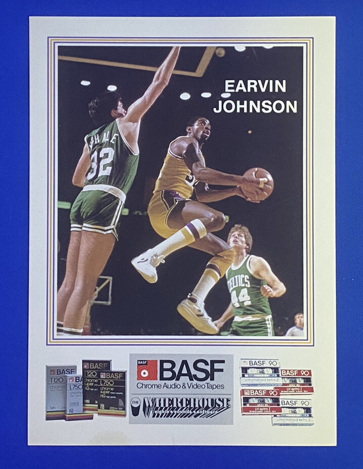 1984-85 BASF Lakers Magic Johnson #32 5x7 NM HOF