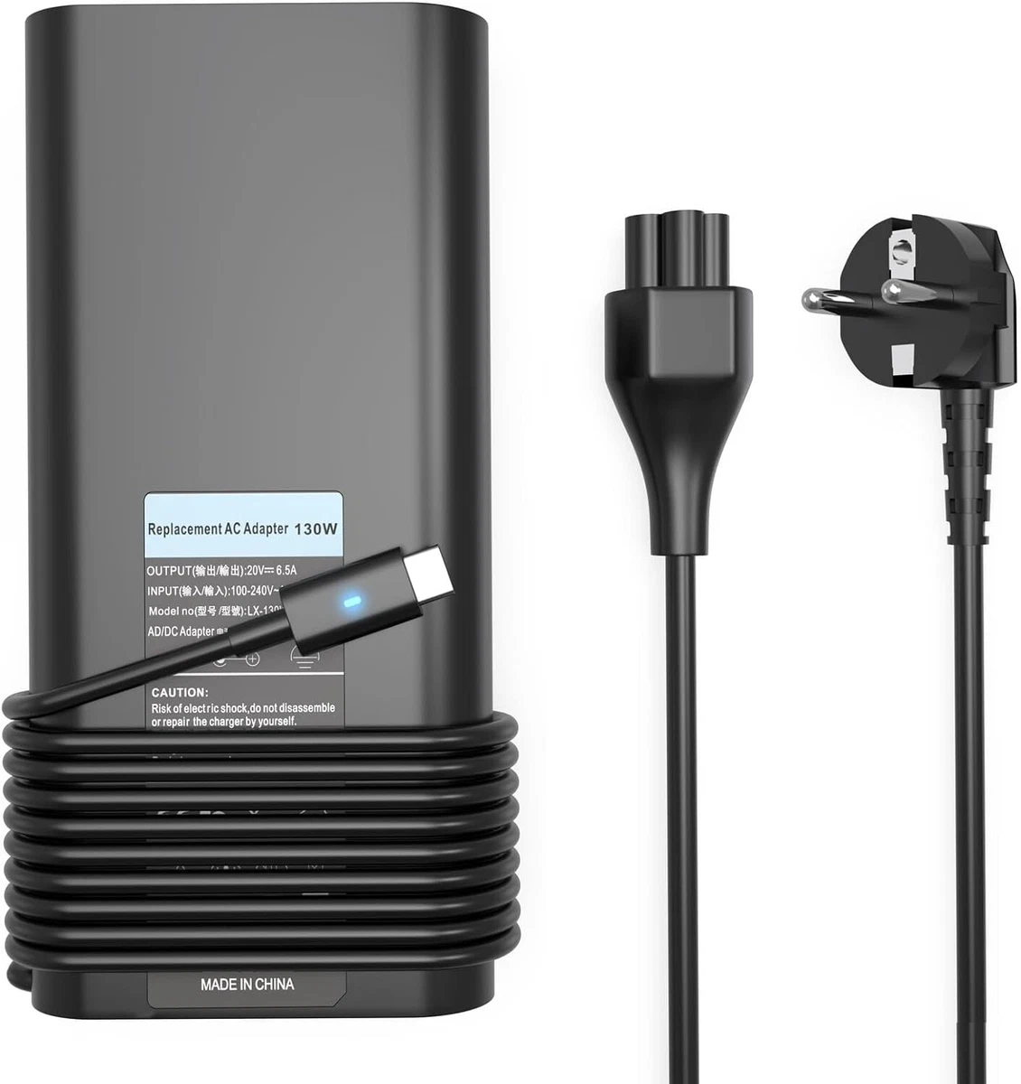 Chargeur USB-C 130W Universel Pour PC Portable (Dell, Lenovo, HP, MacBook) - Neuf