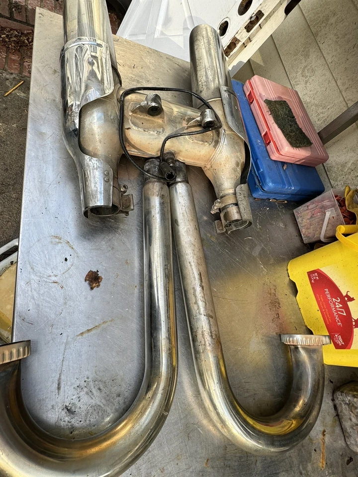 02 03 04 05 BMW R1200CL R 1200 CL OEM Complete Exhaust Muffler System - Image 2 of 4