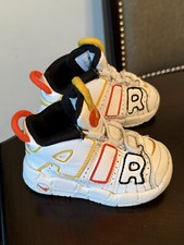 Nike Air More Uptempo Rayguns Toddler Size 5C White Orange Yellow DD9287-100