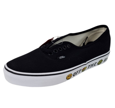 Vans Authentic Side Wall VN0A348A40M Black Casual Sneaker Canva Men Shoes Size 8